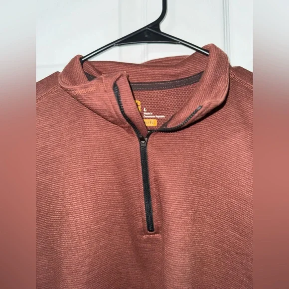 Carhartt Half-Zip Pullover in Rust Color - Picture 3 of 7